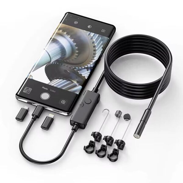 Caméra Endoscopique HD 3-en-1 – Inspection de Précision Haute Définition