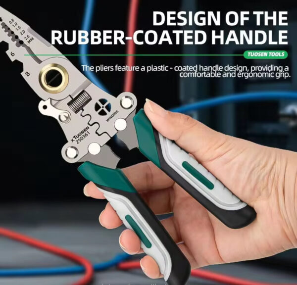 Pince à Dénuder Multifonction TUOSEN – Précise, Ergonomique et Robuste