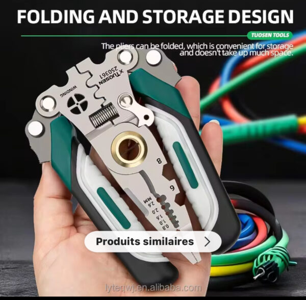 Pince à Dénuder Multifonction TUOSEN – Précise, Ergonomique et Robuste – Image 3