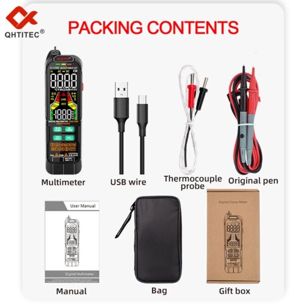 Multimètre Intelligent ZL128B – Complet, Compact et Rechargeable – Image 7