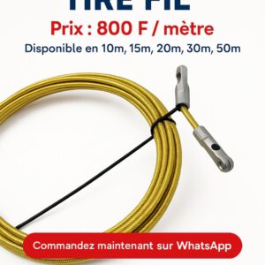Tire-fil professionnel 4 mm – Acier torsadé haute résistance | 10 à 50 mètres