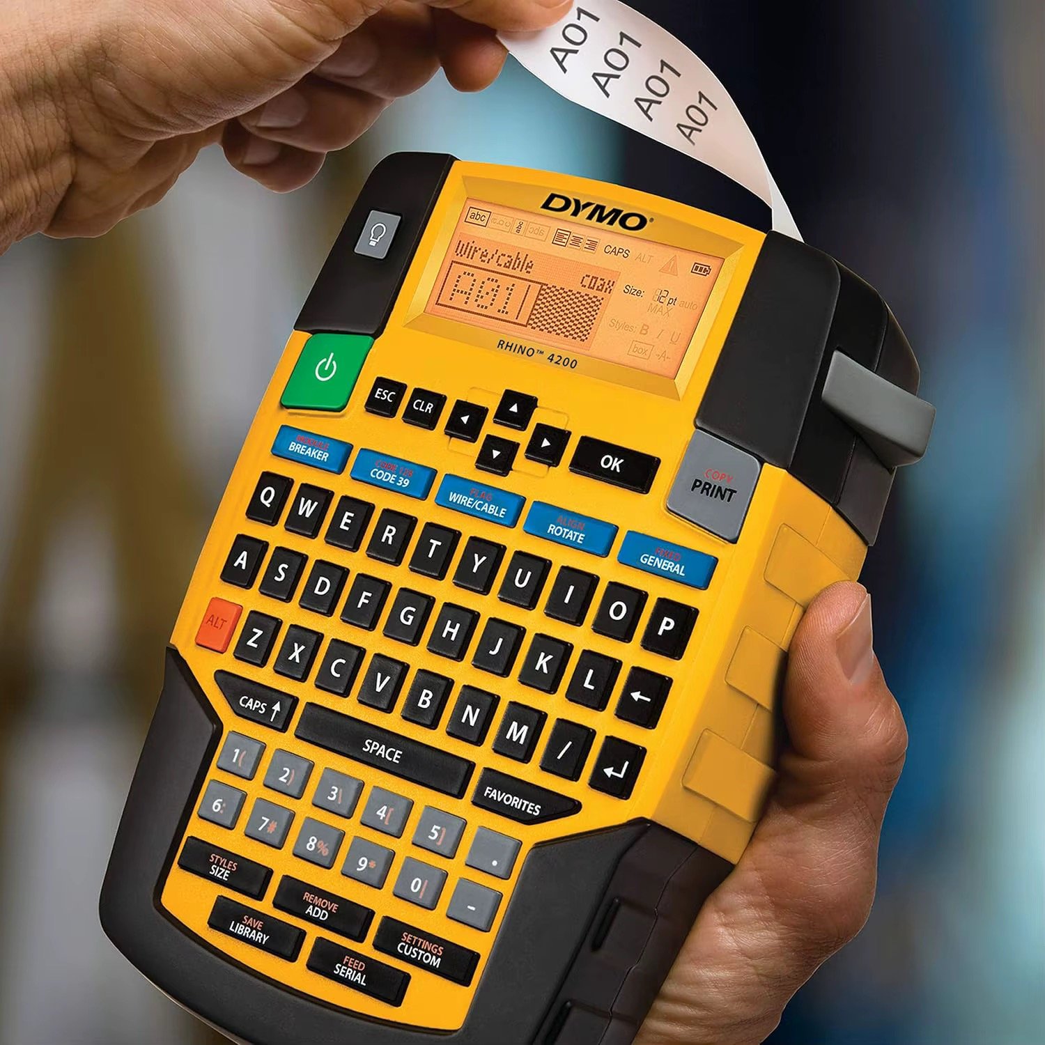 Étiqueteuse industrielle DYMO Rhino 4200 avec mallette et accessoires – Image 2